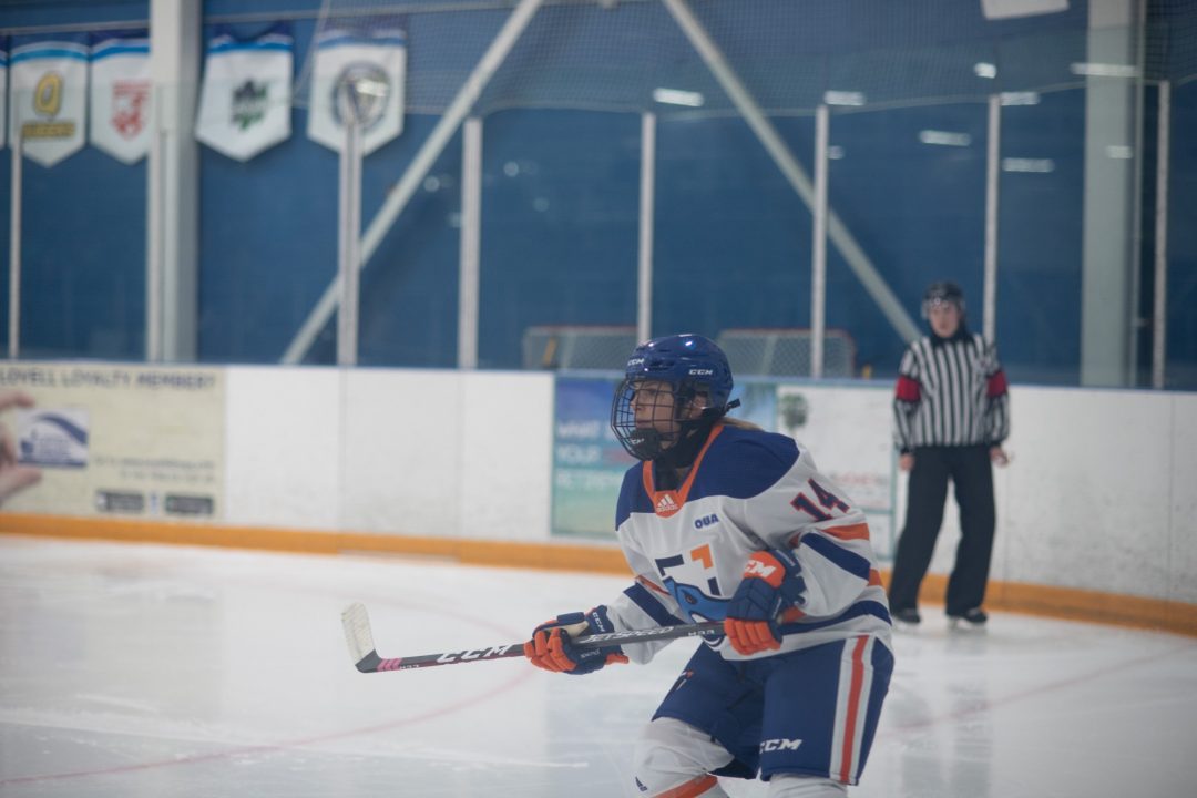 Sophia Christopherson in game action for Ontario Tech, pre-pandemic.