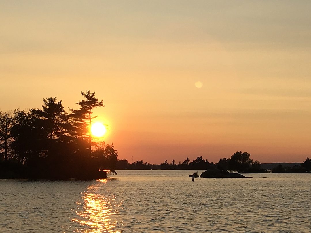 Sunset in Thousand Islands National Park.