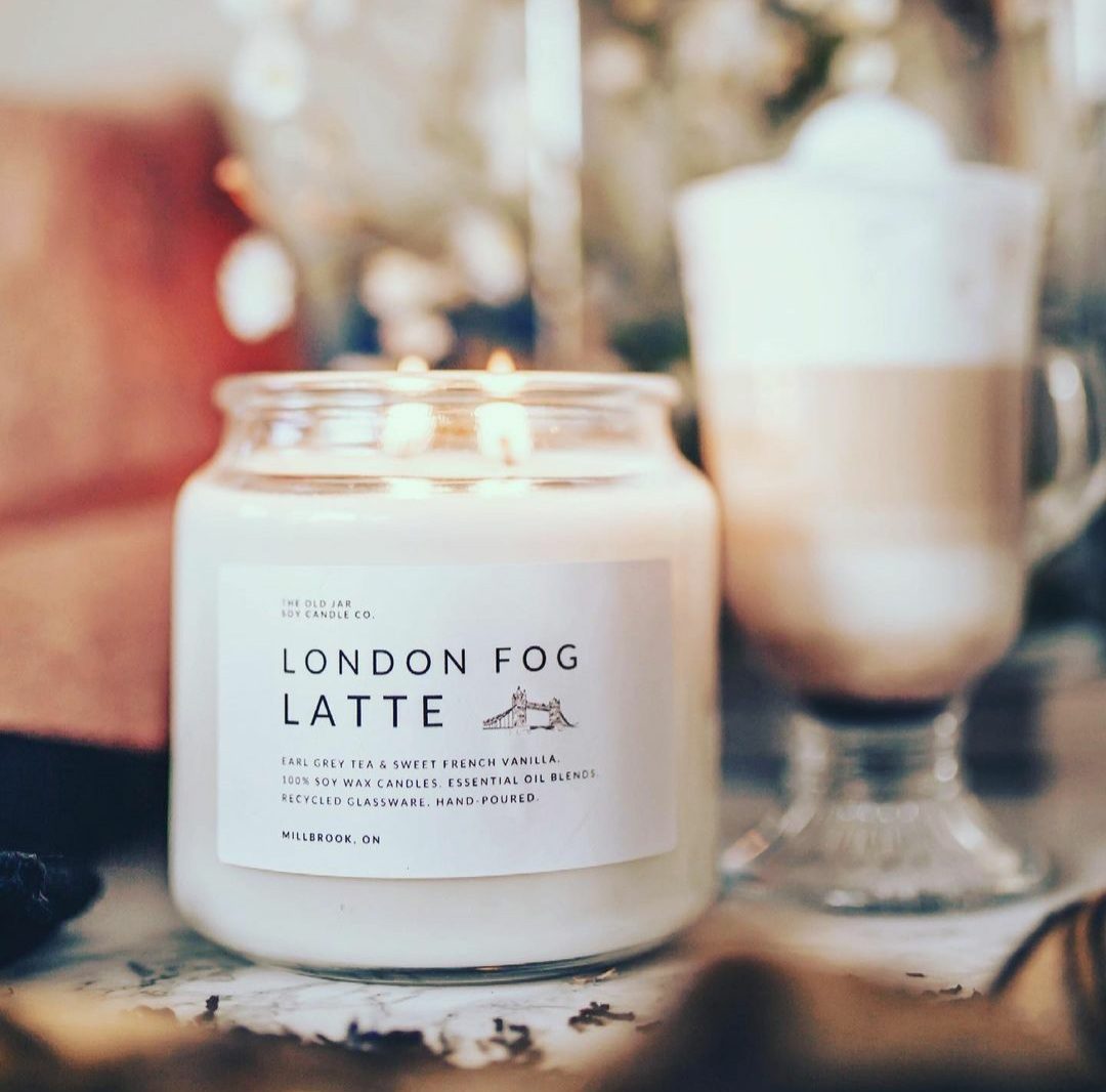 Old Jar Candle Co. "London Fog Latte" scented candle