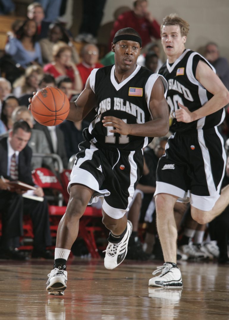 Tyrone Mattison playing for Long Island University.