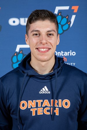 Michael Bullion, 24, Ontario Tech men's hockey goaltender.