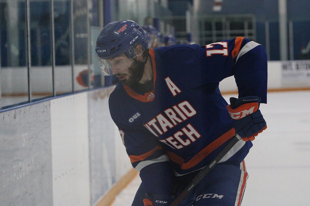 OSHAWA, Ont.  - JC Thivierge at Campus Ice Center during a game. Photo by Kayla Jackson