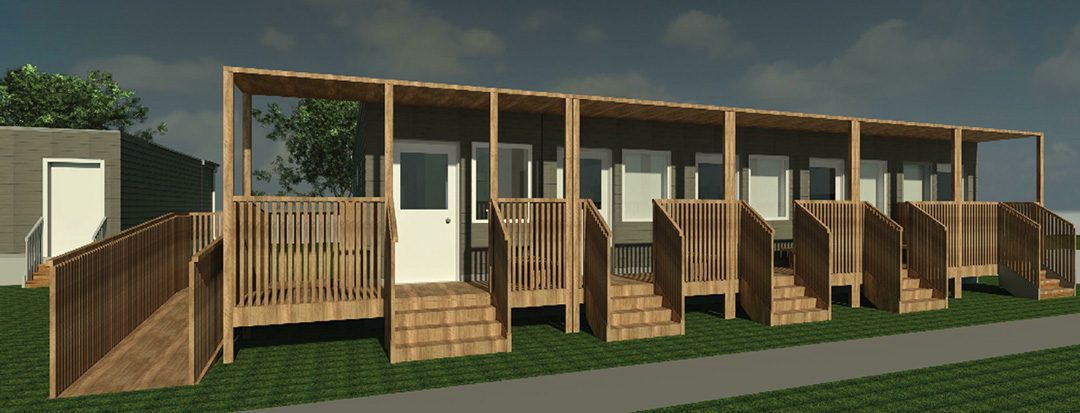 Conceptual drawings of the Mirco homes to be installed at