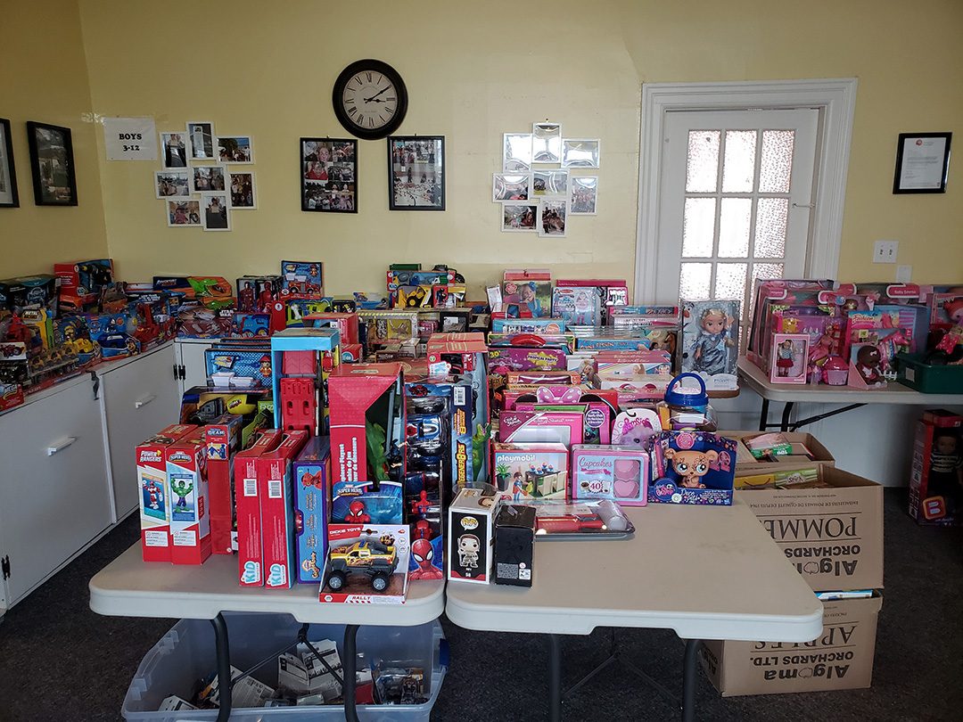 Simcoe Hall Settlement House prepares for its Christmas toy drive. Simcoe Hall delivers to hundreds of children, ensuring each one has something to open on Christmas.