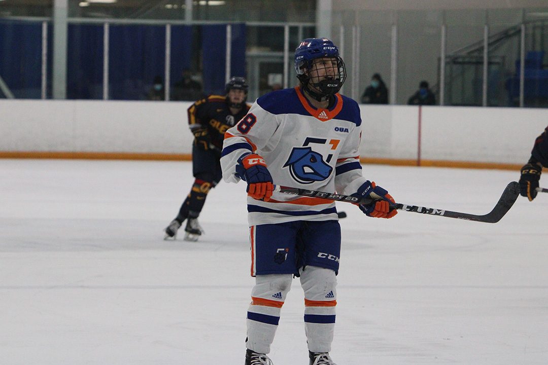 Natalie Wozney during a game against Queen's University at the Campus Ice Centre.