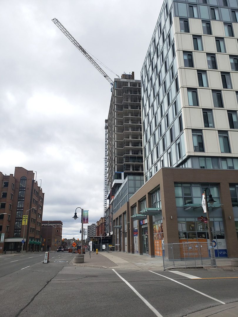 High rise buildings are coming to Oshawa. Here is one near Bond and Mary streets.