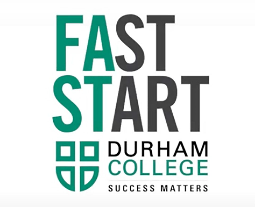 Screenshot of FastStart Logo taken from the FastStart information video on Durham College Website.