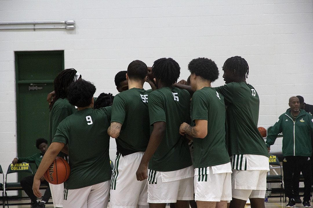 The Lords huddle up pre-game