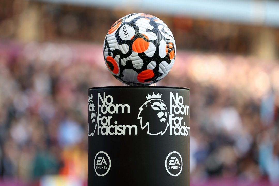 The biggest football league in the world, the Premier League, displaying a message against racism before the beginning of a match.