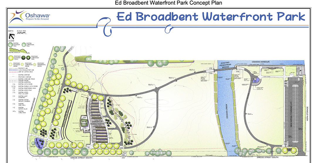 Concept plan for the Ed Broadbent Waterfront Park.