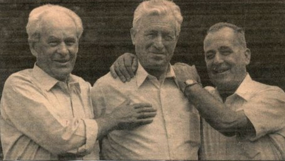 Stefan Malish (right) with his brothers Wasyl (left) and Mike (centre).