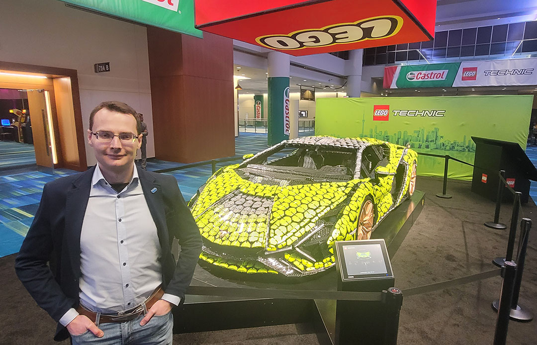 The motor show features automakers showcasing the latest models, but also highlights the opportunity to exhibit the 400,000-brick Lamborghini Sian FKP 37, according to LEGO Group's design manager, Lubor Zelinka.