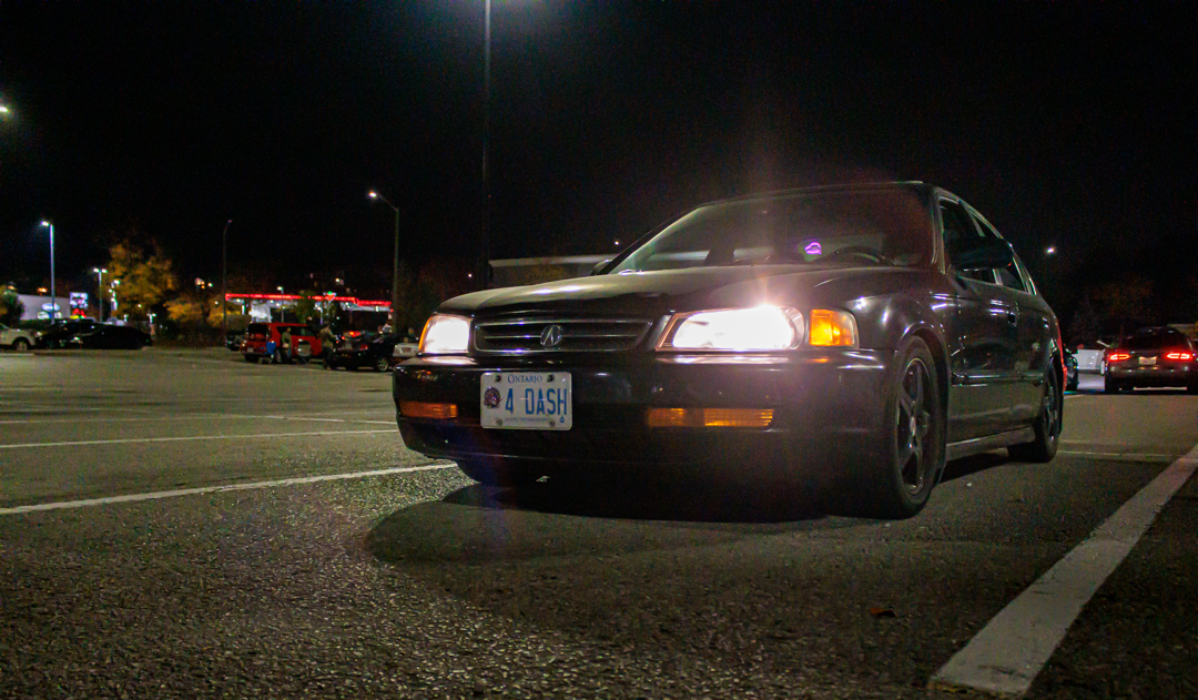 Black Acura parked