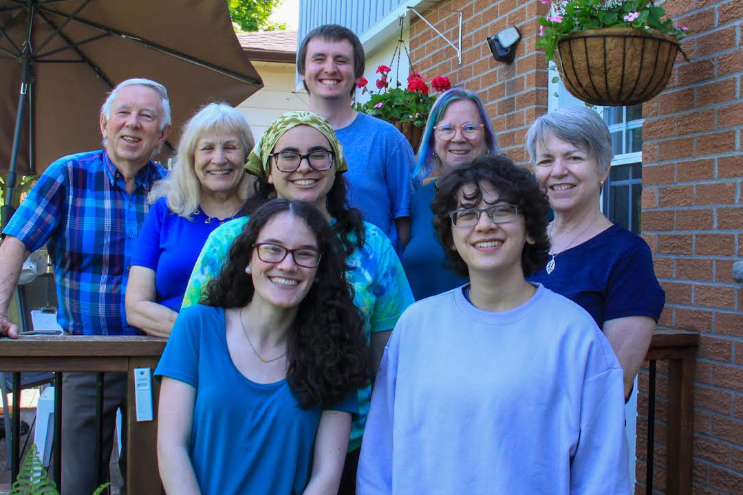 Members of Climate Justice Durham meet for a fifth anniversary event, May 2024, in Whitby, On. Submitted photo.

Julia Stimpson (front left), Peter Cohen (front right), Alyssa Scanga (middle left), Christine Drimmie (middle right)
Brian Kelly (Back Left), Ruth Kelly (back middle-left) Trevor Cluthé (back middle-right), Suzanne Elston (back right)