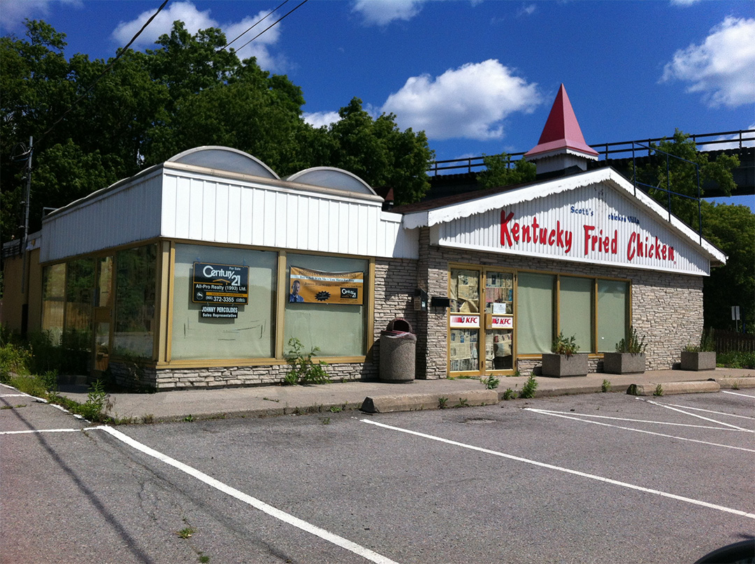 The former Kentucky Fried Chicken located at 55 Mill St. South in Port Hope, Ont. in 2012. It was purchased by George Kallonakis and converted into Olympus Burger in 2013.