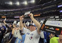 Durham College students stand up to cancer at the World Series