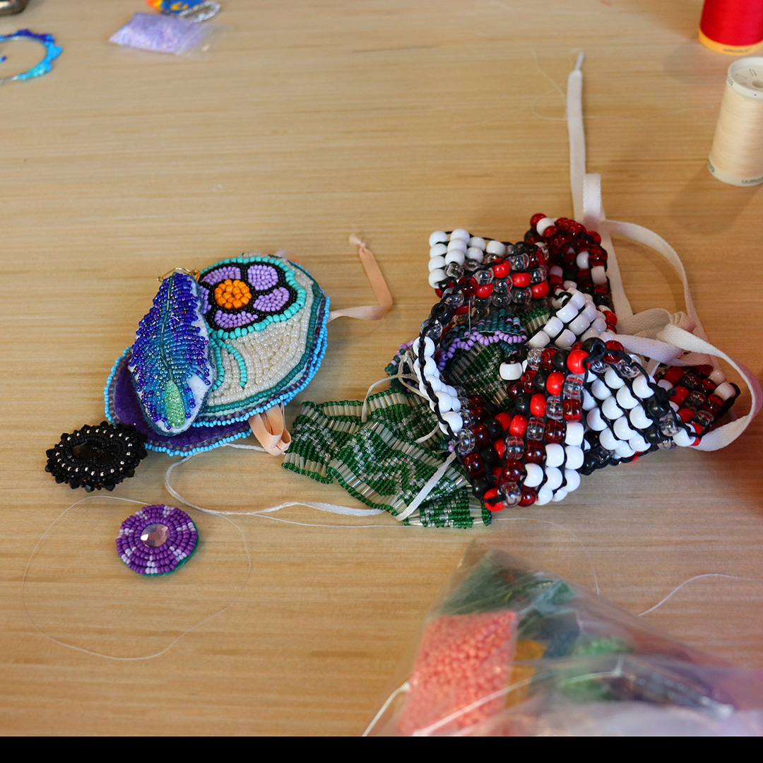 Two crafts featuring Indigenous beading methods.